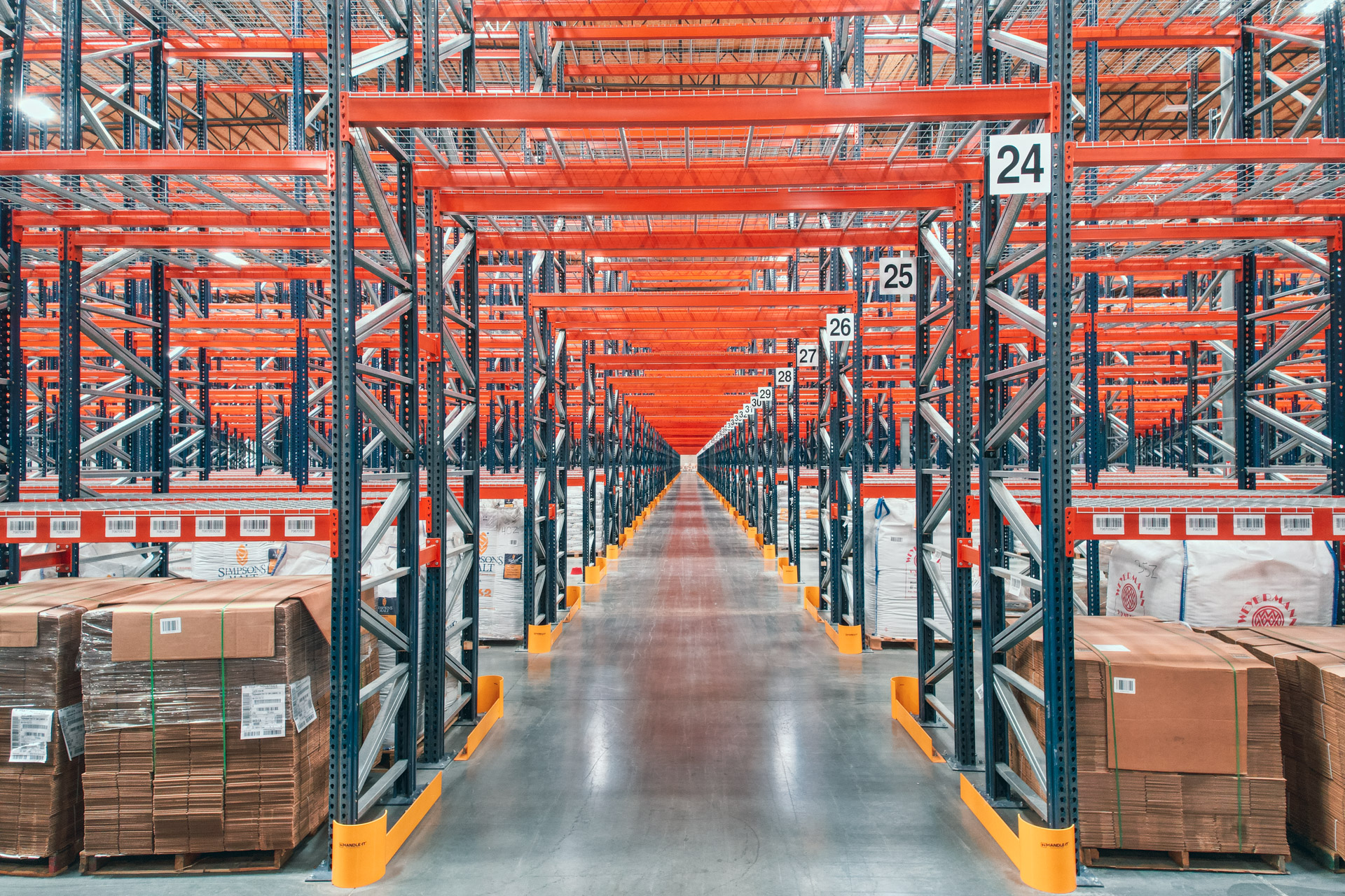 Industrial pallet racking installation in Washington warehouse