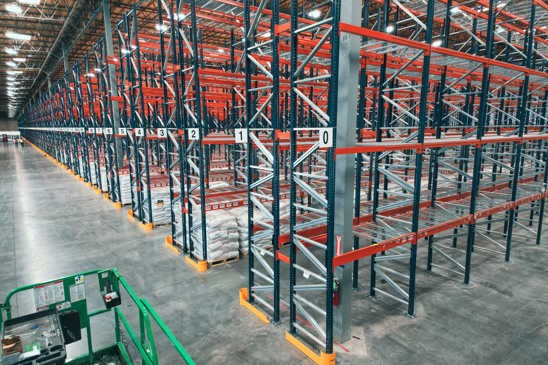 Warehouse pallet rack installation in Pittsburgh